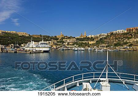 Mgarr Harbour View Large Photo Image Stock Photography - Mgarr Harbour. Fotosearch