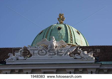 Stock Image - Michaelerkuppel cupola of the Hofburg Imperial Palace, Vienna (Wien), Austria. Fotosearch