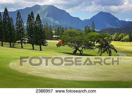 Stock Photo - Mid-pacific country club; Honolulu, Oahu, Hawaii, United States of America. Fotosearch