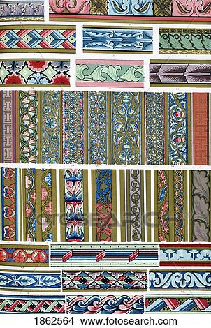 Picture - Middle Ages No 2 Plate Lxvii From The Grammar Of Ornament By Owen Jones Published By Day & Son London 1865. Fotosearch