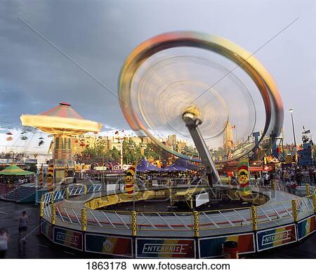 Midway Rides, Calgary, Alberta, Canada View Large Photo Image Stock Photo - Midway Rides, Calgary, Alberta, Canada. Fotosearch