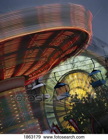 Midway Rides; Calgary, Alberta, Canada View Large Photo Image Stock Photo - Midway Rides; Calgary, Alberta, Canada. Fotosearch
