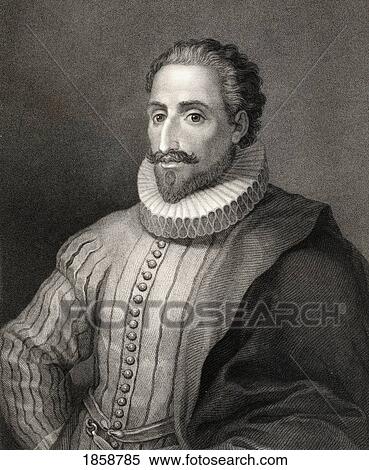 Miguel De Cervantes Saavedra 1547-1616. Spanish Writer. From The Book “Gallery Of Portraits†Published London 1833. View Large Photo Image Stock Photography - Miguel De Cervantes Saavedra 1547-1616. Spanish Writer. From The Book “Gallery Of Portraits†Published London 1833.. Fotosearch
