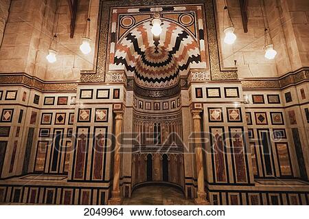 Mihrab In The Mausoleum Of Mohammed Rezah Pahlavi, Last Shah Of Iran In Al-Rifai Mosque, Cairo, Al Qahirah, Egypt View Large Photo Image Picture - Mihrab In The Mausoleum Of Mohammed Rezah Pahlavi, Last Shah Of Iran In Al-Rifai Mosque, Cairo, Al Qahirah, Egypt. Fotosearch