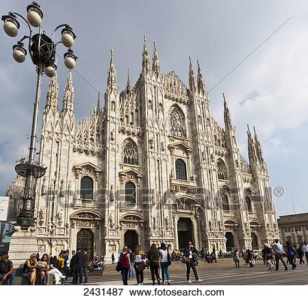 Milan Cathedral; Milano, Italy View Large Photo Image Stock Photo - Milan Cathedral; Milano, Italy. Fotosearch