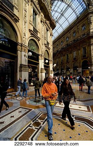 Stock Photo - Milan City Galleria Veii, Italy. Fotosearch