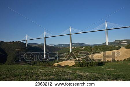 Millau Bridge; Millau France View Large Photo Image Stock Image - Millau Bridge; Millau France. Fotosearch