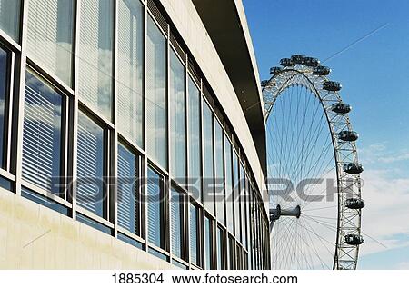 Millennium Wheel And Building, Close Up View Large Photo Image Picture - Millennium Wheel And Building, Close Up. Fotosearch