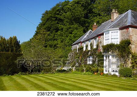 Stock Image - Milton Lodge Gardens; Wells, Somerset, England. Fotosearch