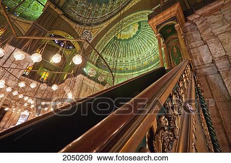 Stock Photo - Minbar In The Prayer Hall Of The Mohammed Ali Mosque In The Citadel Of Cairo, Al Qahirah, Egypt. Fotosearch