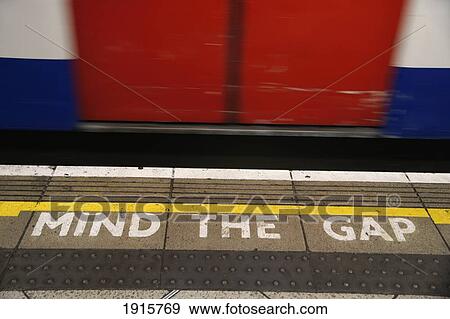 Stock Photo - Mind The Gap Sign. Fotosearch