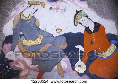 Miniature wall painting, Main Hall, Chehel Sotun Palace; Isfahan, Iran View Large Photo Image Picture - Miniature wall painting, Main Hall, Chehel Sotun Palace; Isfahan, Iran. Fotosearch