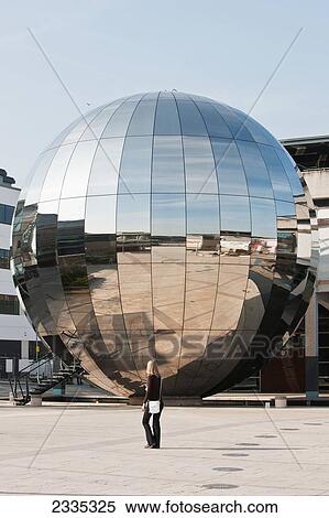 Mirrored Dome Of Bristol's Planetarium, Anchor Square, Harborside; Bristol, England, Uk View Large Photo Image Stock Photography - Mirrored Dome Of Bristol's Planetarium, Anchor Square, Harborside; Bristol, England, Uk. Fotosearch