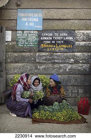 Mizo Women Selling Vegetables On The Street, Sangau, Mizoram, North East States, India Pic: Copyright Timothy Allen / Axiom View Large Photo Image Picture - Mizo Women Selling Vegetables On The Street, Sangau, Mizoram, North East States, India Pic: Copyright Timothy Allen / Axiom. Fotosearch