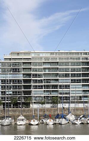 Stock Photography - Modern Buildings And Boats In The Puerto Madero District, A Redevelopment Of The Old Dock Area In Buenos Aires, Argentina, South America. Fotosearch