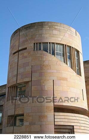 Stock Image - Modern Extension To The National Museum Of Scotland, Edinburgh, Uk. Fotosearch