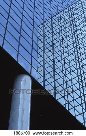 Stock Image - Modern Glass Building, Close Up. Fotosearch