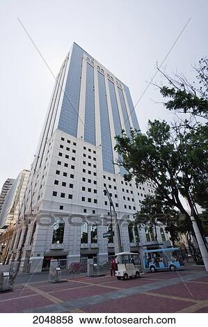 Stock Photo - Modern Office Building On Avenida 9 De Octubre, Guayaquil, Guayas, Ecuador. Fotosearch