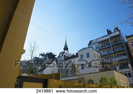Stock Image - Modern residential buildings; Hamburg, Germany. Fotosearch