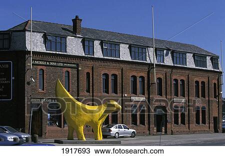 Stock Image - Modern Sculpture Near The Waterfront. Fotosearch