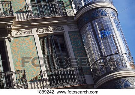 Modernist Building, Calle Gracia View Large Photo Image Stock Image - Modernist Building, Calle Gracia. Fotosearch