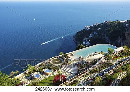 Stock Photo - Monastero Santa Rosa Hotel and Spa, Amalfi coast; Italy. Fotosearch