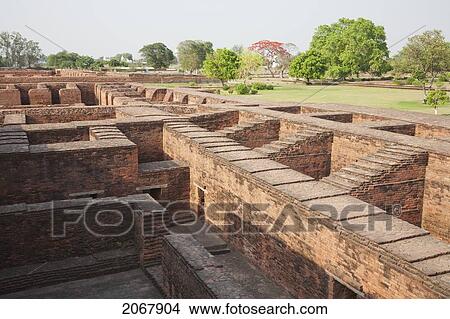 Monastery Site No. 2, Nalanda Mahavihara, Bihar, India View Large Photo Image Picture - Monastery Site No. 2, Nalanda Mahavihara, Bihar, India. Fotosearch