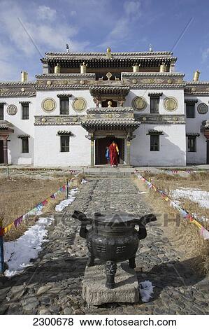 Stock Photo - Mongolia, Erdene Zuu Monastery; Kharkhorin, Temple. Fotosearch
