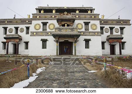Stock Photo - Mongolia, Erdene Zuu Monastery; Kharkhorin, Temple. Fotosearch