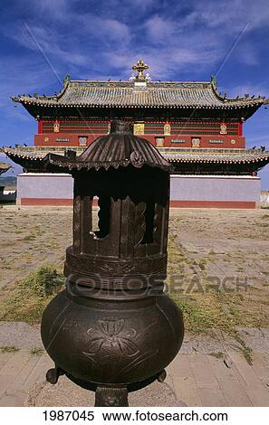Mongolia, Religious Buddhist Center, Erdene Zuu Monastery, Welcome Statue. View Large Photo Image Stock Photography - Mongolia, Religious Buddhist Center, Erdene Zuu Monastery, Welcome Statue.. Fotosearch