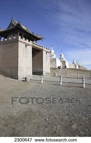 Stock Photo - Mongolia, Walls Of Erdene Zuu Monastery; Kharkhorin. Fotosearch