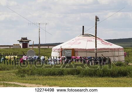 Mongolian ger (yurt), Khushuu Tsaidam,? v÷rkhangai Province, Mongolia View Large Photo Image Stock Photo - Mongolian ger (yurt), Khushuu Tsaidam,? v÷rkhangai Province, Mongolia. Fotosearch