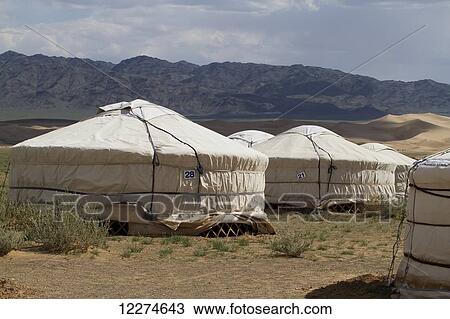 Mongolian Gers (yurts) tourist accommodation at the Gobi Discovery 2 Ger Camp, Gobi Gurvansaikhan National Park,? mn÷govi Province, Mongolia View Large Photo Image Stock Image - Mongolian Gers (yurts) tourist accommodation at the Gobi Discovery 2 Ger Camp, Gobi Gurvansaikhan National Park,? mn÷govi Province, Mongolia. Fotosearch