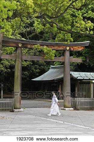 Monk at Meiji-jingu Shinto shrine, Tokyo, Japan View Large Photo Image Stock Photo - Monk at Meiji-jingu Shinto shrine, Tokyo, Japan. Fotosearch