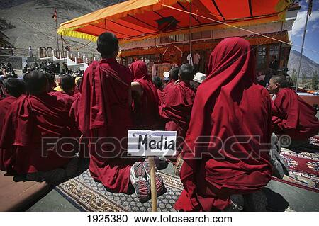 Monks Kneeling By Dalai Lama's Stage View Large Photo Image Stock Image - Monks Kneeling By Dalai Lama's Stage. Fotosearch