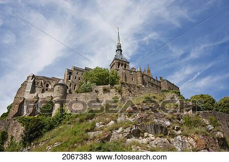 Mont-Saint-Michel, As Seen From The Southwest, France View Large Photo Image Stock Image - Mont-Saint-Michel, As Seen From The Southwest, France. Fotosearch