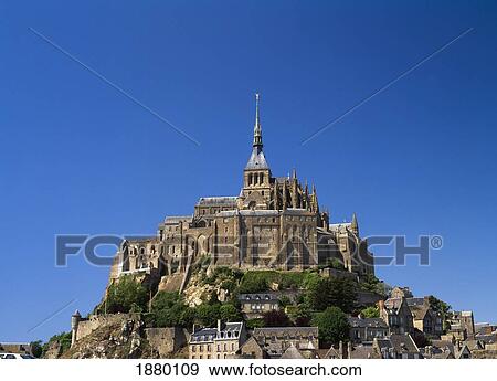 Mont Saint-Michel View Large Photo Image Stock Photo - Mont Saint-Michel. Fotosearch