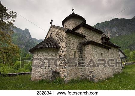Stock Image - Monte, Small church in mountains; Dobrivonlina. Fotosearch