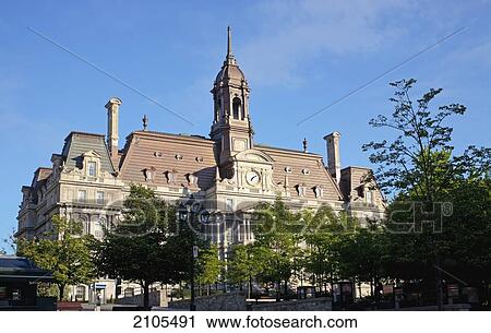 Montreal City Hall; Montreal Quebec Canada View Large Photo Image Stock Image - Montreal City Hall; Montreal Quebec Canada. Fotosearch