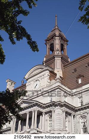 Stock Image - Montreal City Hall; Montreal Quebec Canada. Fotosearch