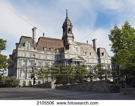 Stock Photograph - Montreal City Hall; Montreal Quebec Canada. Fotosearch