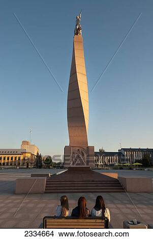 Monument In City Square; Marijamole, Lithuania View Large Photo Image Picture - Monument In City Square; Marijamole, Lithuania. Fotosearch