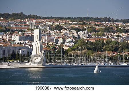 Stock Photo - Monument Of The Discoveries On The Shore Of Tagus River; Lisbon, Portugal. Fotosearch