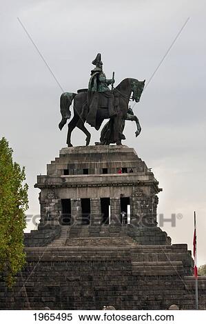Monument To German Emperor William I Of Germany On A Horse At Deutsches Eck (German Corner), Koblenz, Rhineland-Palatinate, Germany View Large Photo Image Stock Photography - Monument To German Emperor William I Of Germany On A Horse At Deutsches Eck (German Corner), Koblenz, Rhineland-Palatinate, Germany. Fotosearch