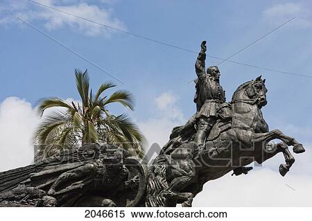 Stock Photography - Monument To Simon Bolivar, Quito, Pichincha, Ecuador. Fotosearch