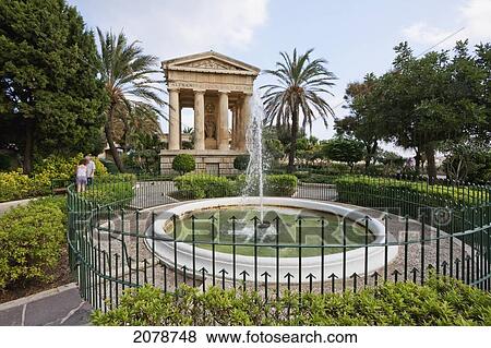 Stock Photo - Monument To Sir Alexander Ball In The Lower Barrakka Gardens, Valletta, Malta. Fotosearch