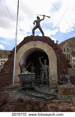 Stock Image - Monument To The Revolutionary Miner, Oruro, Bolivia. Fotosearch