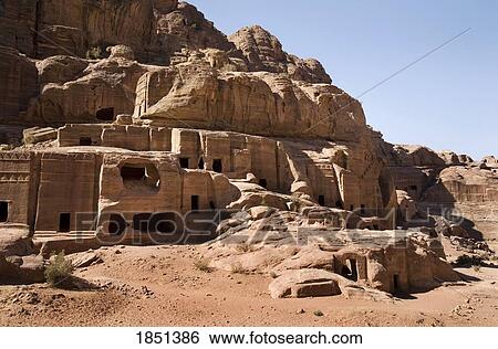 Monumental Nabataean Tombs View Large Photo Image Stock Photograph - Monumental Nabataean Tombs. Fotosearch