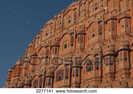 Moon over the Hawa Mahal (Palace of the Winds); Jaipur, India View Large Photo Image Stock Image - Moon over the Hawa Mahal (Palace of the Winds); Jaipur, India. Fotosearch