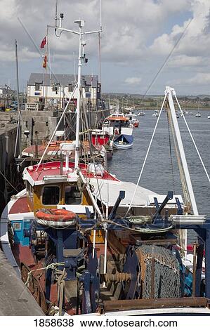 Stock Photo - Moored Fishing Boats. Fotosearch